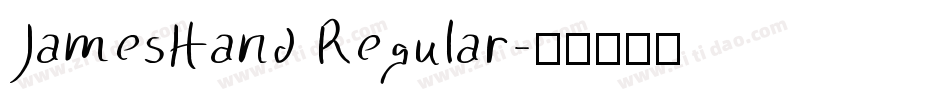 JamesHand Regular字体转换